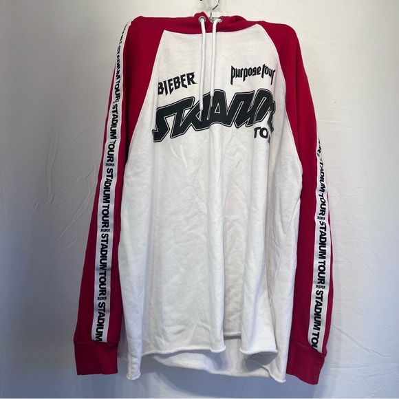 Justin Bieber  2018 Purpose Tour Stadium Women's Concert Hoodie Medium - Picture 1 of 7